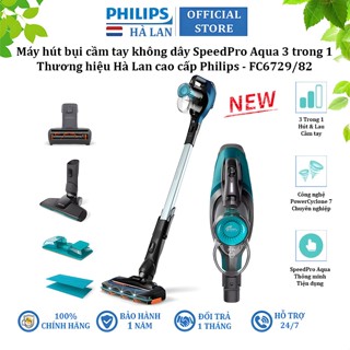 Máy hút bụi cầm tay không dây dạng cán 3 trong 1 SpeedPro Aqua thương hiệu Philips FC6729/82 (Bảo Hành 12 Tháng)