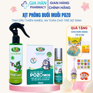  Xịt phòng tinh dầu PozoMos giúp xua đuổi muỗi côn trùng khử mùi hôi mang lại không khí trong lành 
