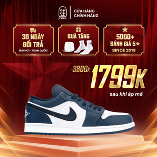 Giày Air Jordan 1 Low Retro Navy chính hãng cho nam nữ, JD1 Low Retro Navy real fullbox Present Original Sneaker