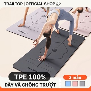  【COD Trailtop Thảm Tập Yoga Thảm Tập Gym Có Thể Giáo Dục Tại Nhà Cao Su Non TPE Cao Cấp Dày 6 8mm 