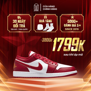 Giày Air Jordan 1 Low Cardinal Red chính hãng cho nam nữ, JD1 Low Cardinal Red real fullbox Present Original Sneaker