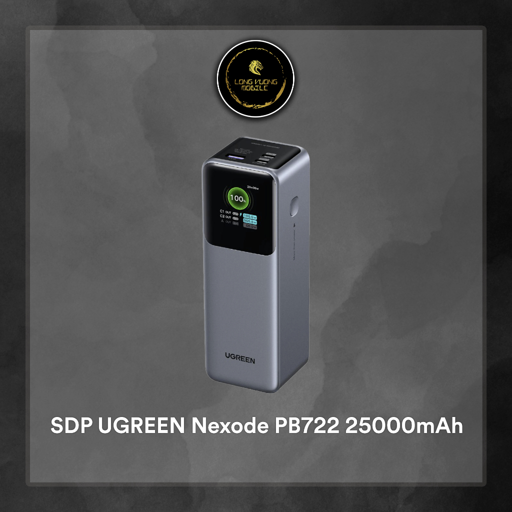 Sạc Dự phòng UGREEN Nexode PB722 25000mAh 200W 3 Cổng BH12T | Long Vương Mobile