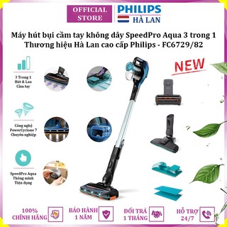  Máy hút bụi cầm tay không dây dạng cán 3 trong 1 thương hiệu Philips FC6729 82 - Hàng Nhập Khẩu  BH 1 NĂM  