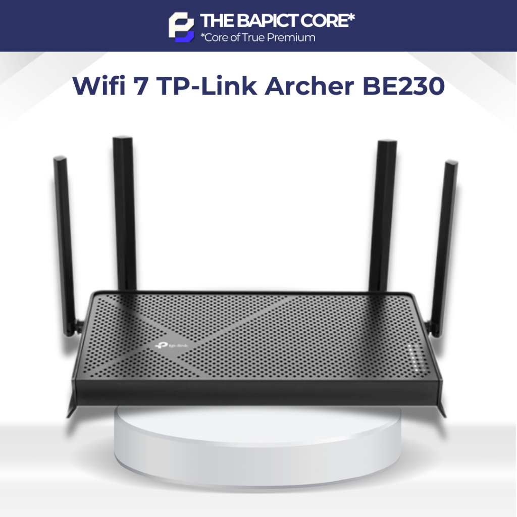 Bộ Phát Router Wifi 7 TP-Link Archer BE230 Băng Tần Kép 2,4/5Ghz - Chuẩn BE3600 - Tốc Độ Gigabit Mạn