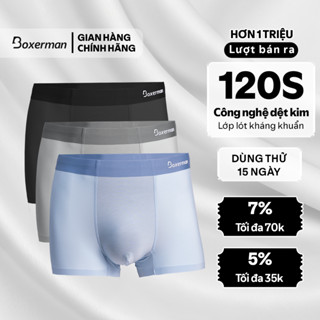 Combo 3 Quần boxer nam thun lạnh PROFIT công nghệ Seamless không đường may BOXERMAN