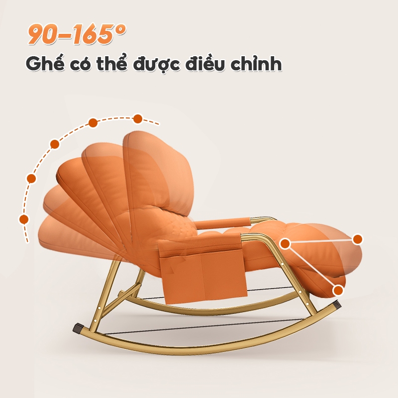Ghế Bập Bênh Thư Giãn, Ghế Sofa Thư Giãn Chất liệu PU Ghế Lười Bập Bênh Có thể điều chỉnh | BigBuy360 - bigbuy360.vn