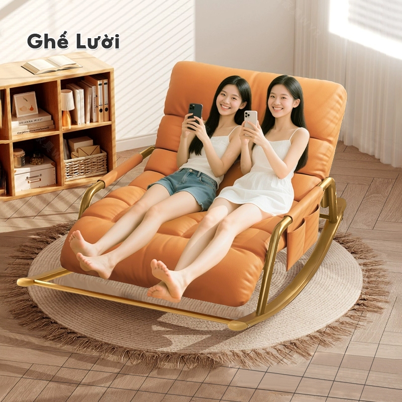 Ghế Bập Bênh Thư Giãn, Ghế Sofa Thư Giãn Chất liệu PU Ghế Lười Bập Bênh Có thể điều chỉnh | BigBuy360 - bigbuy360.vn
