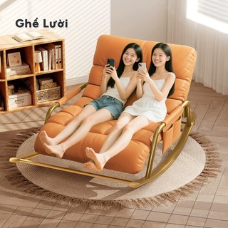  Ghế Bập Bênh Thư Giãn Ghế Sofa Thư Giãn Chất liệu PU Ghế Lười Bập Bênh Có thể điều chỉnh 