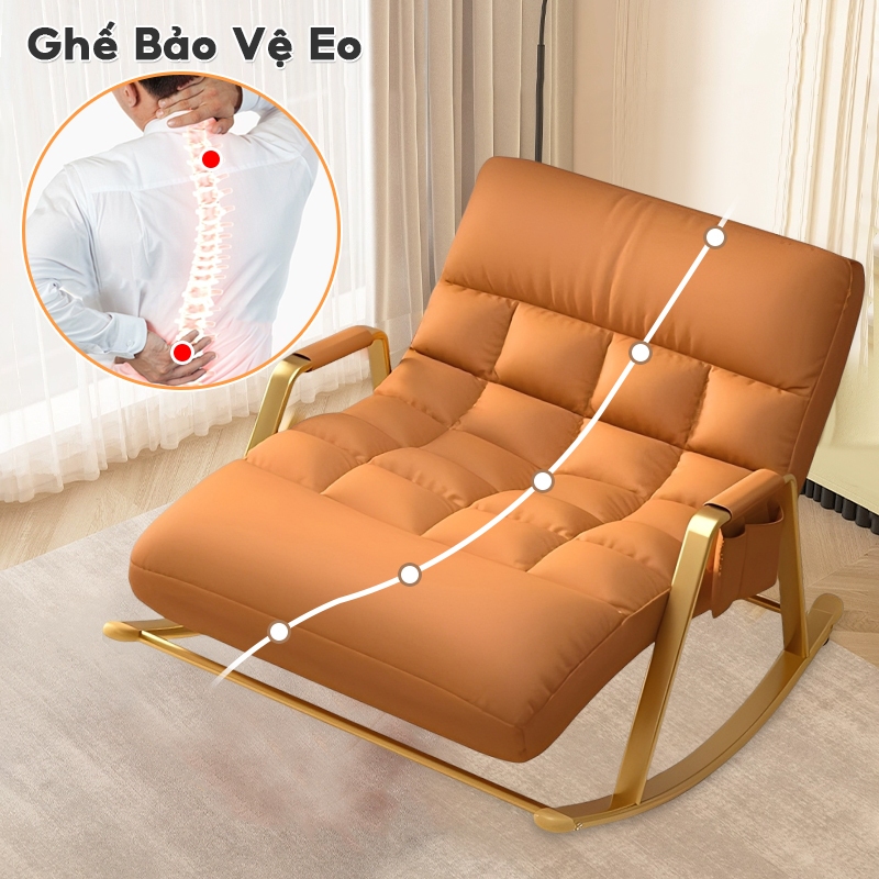 Ghế Bập Bênh Thư Giãn, Ghế Sofa Thư Giãn Chất liệu PU Ghế Lười Bập Bênh Có thể điều chỉnh | BigBuy360 - bigbuy360.vn