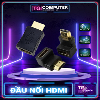  Đầu nối cổng HDMI male sang HDMI female vuông góc 90 độ   thẳng - Nối góc vuông  thẳng từ đầu đực HDMI sang đầu cái HDMI 