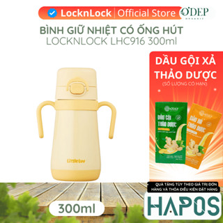  Bình giữ nhiệt LocknLock 300ml Little Luv One Touch kèm ống hút LHC916 - HAPOS LOF 