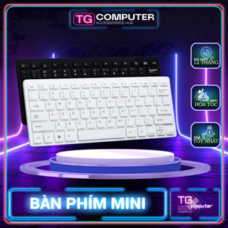Bàn phím mini màu trắng có dây giá rẻ cho laptop và máy tính bàn siêu mỏng siêu đẹp Vi tính TG 8681000