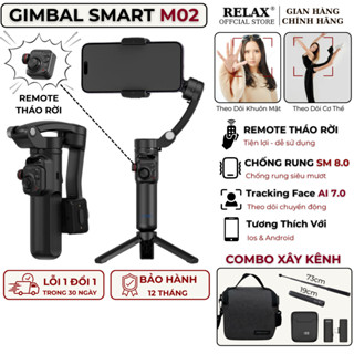 (New 2025) Gimbal Chống Rung Smart M02, Gậy chụp ảnh 3 chân, gậy quay video chống rung cao cấp