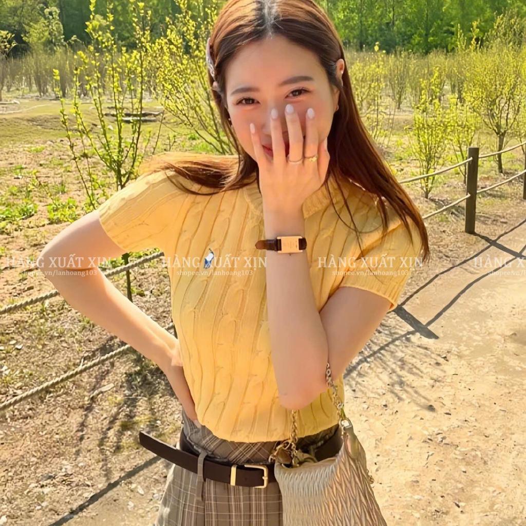 Áo len nữ ngắn tay P0L0 hàng xuất dư xịn, bảng màu siêu đẹp