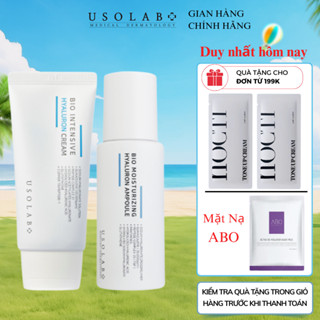 Bộ cấp ẩm, căng bóng da USOLAB - Serum Hyaluron Ampoule 50ml + Kem dưỡng Hyaluron Cream 50m ||