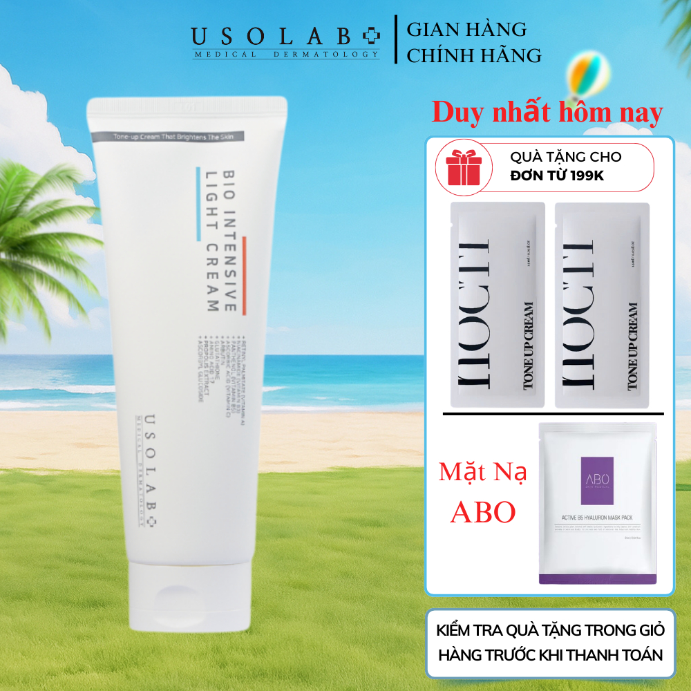 Kem body trắng da USOLAB Bio Intensive Light Cream 250ml - Giúp dưỡng trắng da body, nâng tone và làm sáng da body