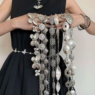  Thắt Lưng Nữ Dáng Dài Mix Charm Dây Lưng Hình Bướm Kim Loại Phong Cách Bohemian Cổ Điển Y2K - BD12 
