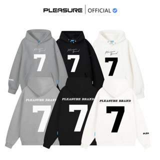   Không Xù Lông  Áo Hoodie PLEASURE Thêu SEVEN - 7 Boxy Form Châu Âu Dáng Rộng Unisex Nam Nữ Local Brand 