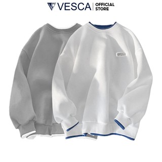 Áo Sweater Nam Form Rộng Phối Layer Chất Nỉ Unisex Thời Trang Trẻ Trung VESCA M10