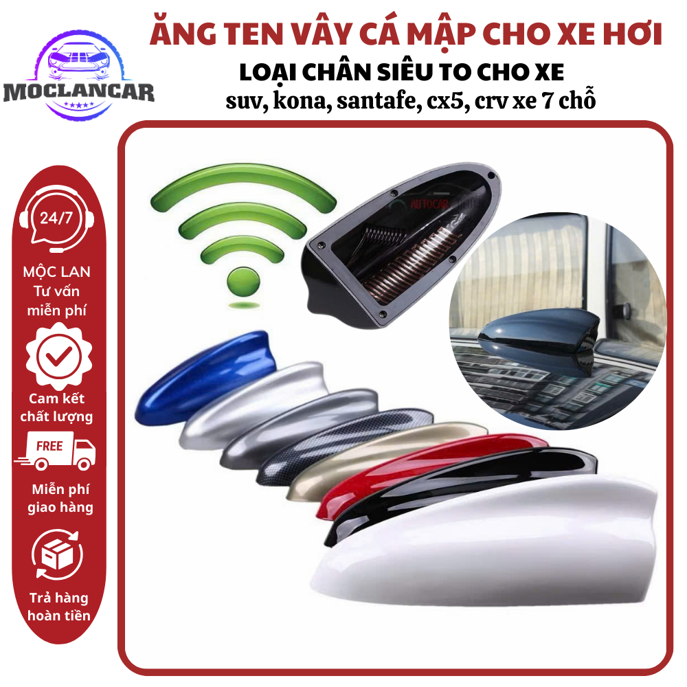 Ăng Ten Vây Cá Mập - Vây Cá Ăng Ten Xe Hơi  Loại Chân Siêu To Cho Xe Ô Tô Suv, Kona, Santafe, Cx5, C