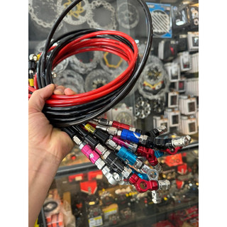 Dây dầu Hel có ngắt dầu Ghracing ốc dầu đầu chữ V - dây dầu heo có ngắt dầu Ghracing màu - dây đen hoặc đỏ