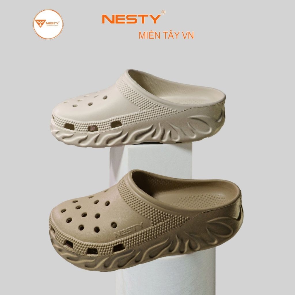 [Tặng Kèm Charm] Dép Sục Nesty Chất Liệu Eva Siêu Nhẹ, Không Mùi, Đế Cao 4 cm NE25
