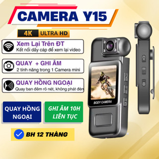 Camera Mini 4K Màn Hình Led, Camera Gắn Xe, Gắn Áo, Gắn Mũ, Kết Nối Trực Tiếp Điện Thoại Xoay 360