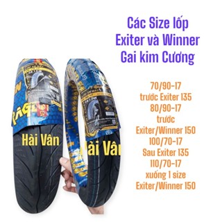  lốp 110 70-17 100 70-17 80 90-17 70 90-17 gai 3D Trước và sau Exiter jupiter,Sirius lốp ko săm. 