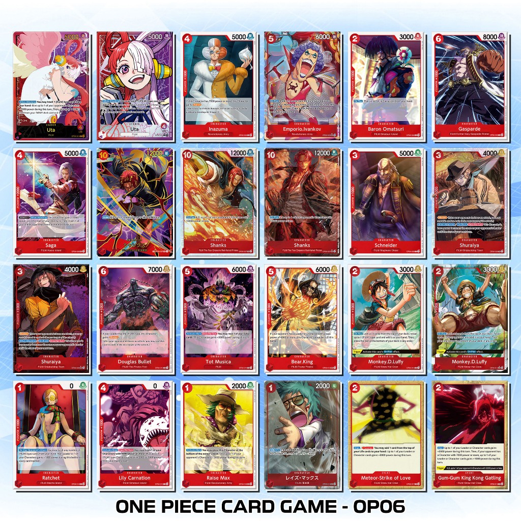 [Độc Quyền Phản Quang 7 Màu] Thẻ Bài One Piece Card Game - Phần OP06 - Khổ 6.3 cm x 9 cm