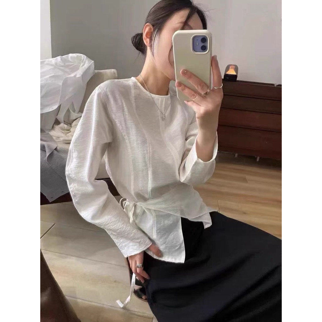 𝗦𝘂𝗻𝗶- Áo Linen xếp ly basic BEELY