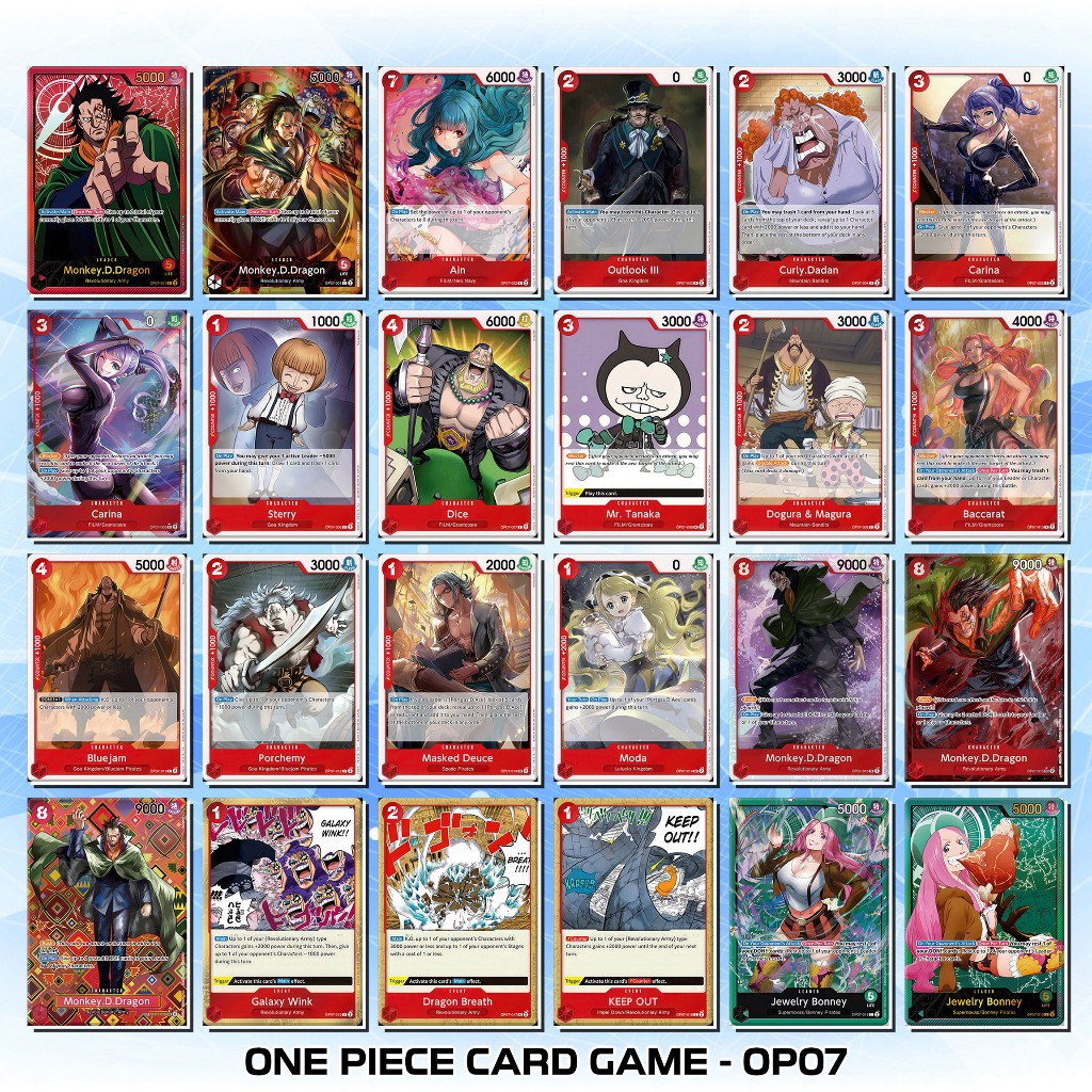[Độc Quyền Phản Quang 7 Màu] Thẻ Bài One Piece Card Game - Phần OP07 - Khổ 6.3 cm x 9 cm