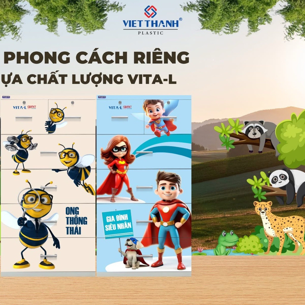 Tủ nhựa VITA-l 5 tầng 70*50*135cm (nhựa cao cấp) tủ nhựa 5 tầng , tủ nhựa