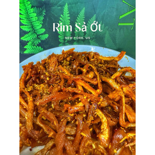 Xá Bấu Rim Xả Ớt Thuần Chay Ăn Liền 500G – Củ Cải Rim Xả Ớt Giòn Khô