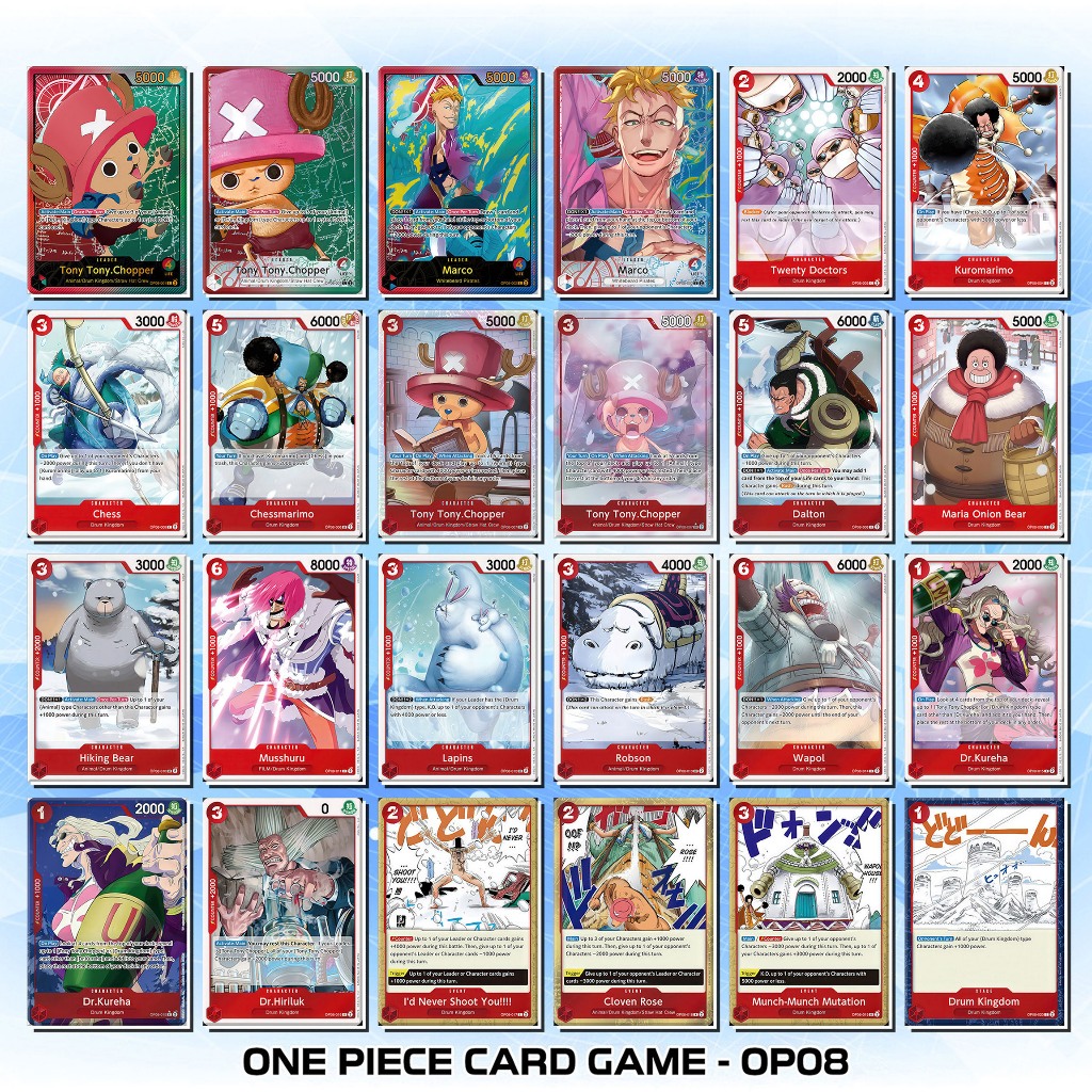 [Độc Quyền Phản Quang 7 Màu] Thẻ Bài One Piece Card Game - Phần OP08 - Khổ 6.3 cm x 9 cm