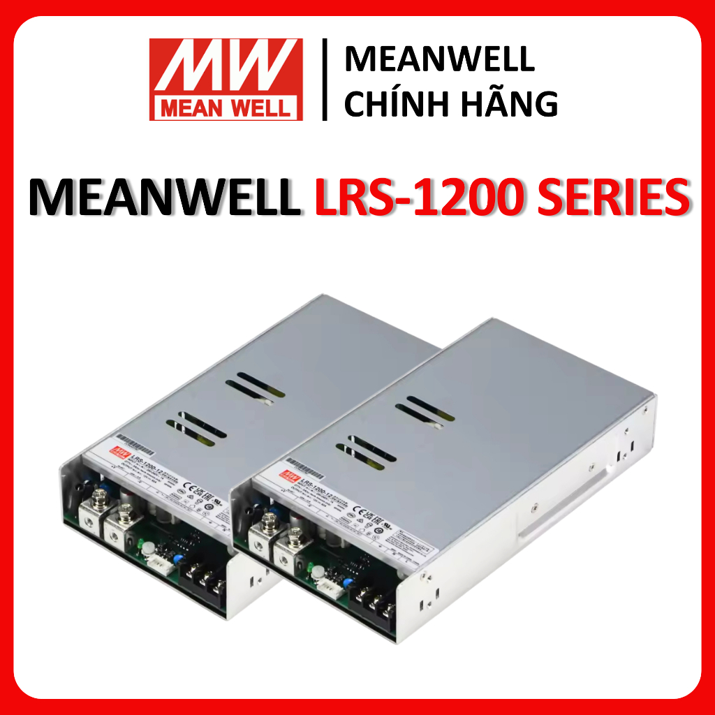 Bộ nguồn MEANWELL LRS-1200-12, LRS-1200-24, nguồn tổ ong công suất 1200W, Meanwell chính hãng