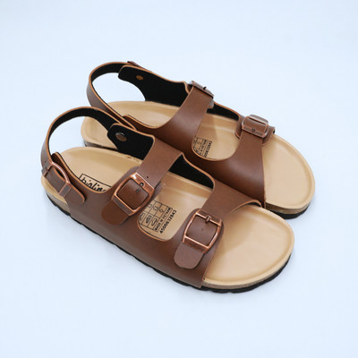 PUK02 - Sandal công sở Birken Đế Trấu BIOLINE Official Thiết Kế Unisex Hai Quai Ngang Da PU
