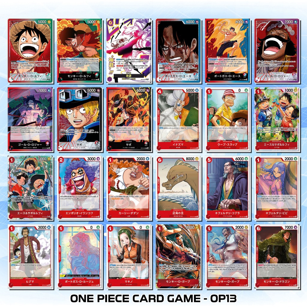 [Độc Quyền Phản Quang 7 Màu] Thẻ Bài One Piece Card Game - Phần OP13 - Khổ 6.3 cm x 9 cm