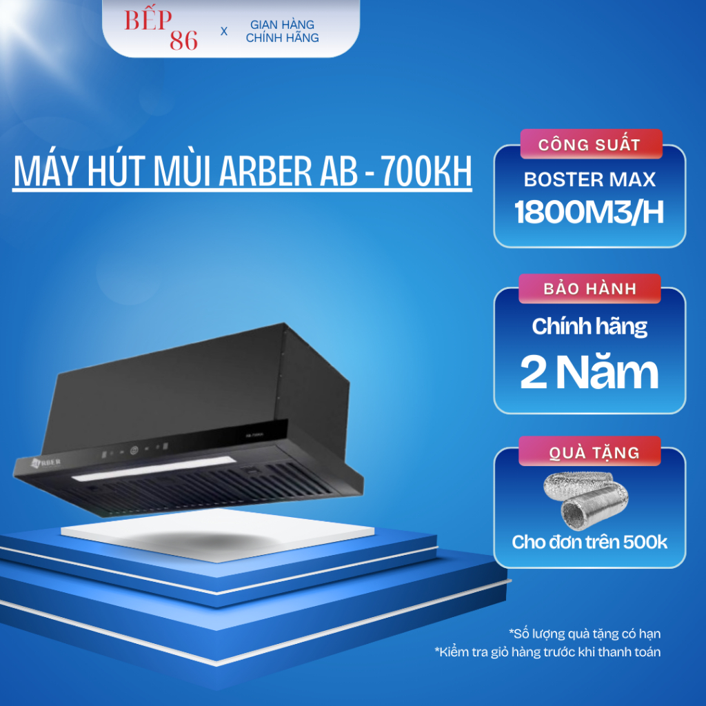 Máy Hút Mùi Nhà Bếp Arber 700KH | Thiết Kế Hiện Đại, Khử Mùi Hiệu Quả | Công suất 1400m3/h