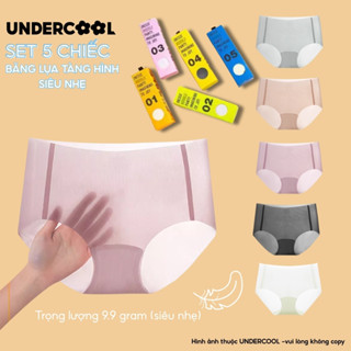  Set 5 Quần Lót Nữ Lưng Cao Su Lụa Băng UNDERCOOL Seamless Siêu Mỏng Tàng Hình Thoáng Mát Tiện Lợi Đi Du Lịch CB-QL74 