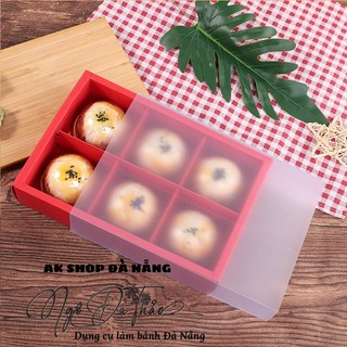 AKSHOPDANANG 2122.030 - Sét 10 bộ hộp giấy đựng bánh GƯƠNG KRAF 6 ngăn