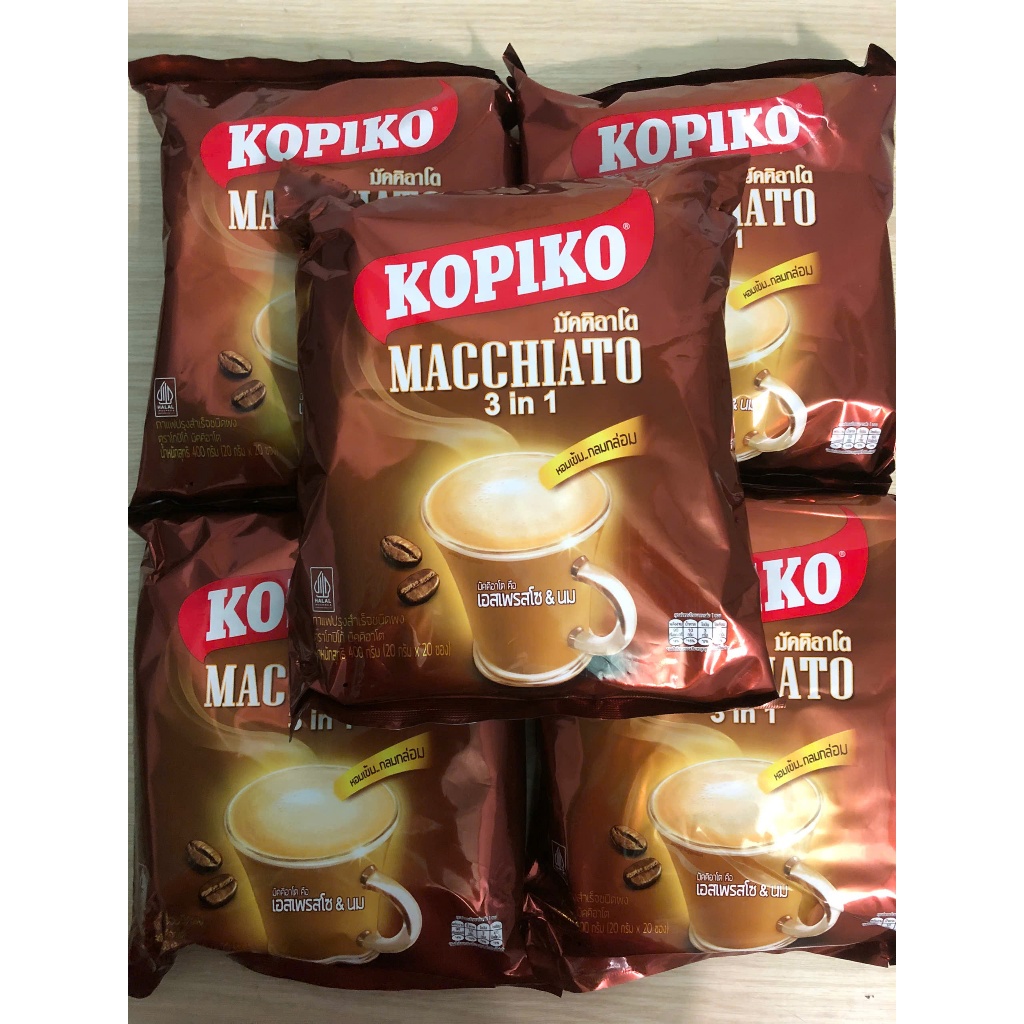 Mẫu mới 400g x 20 gói x 20g cafe Kopiko 3 in 1 Date 2027