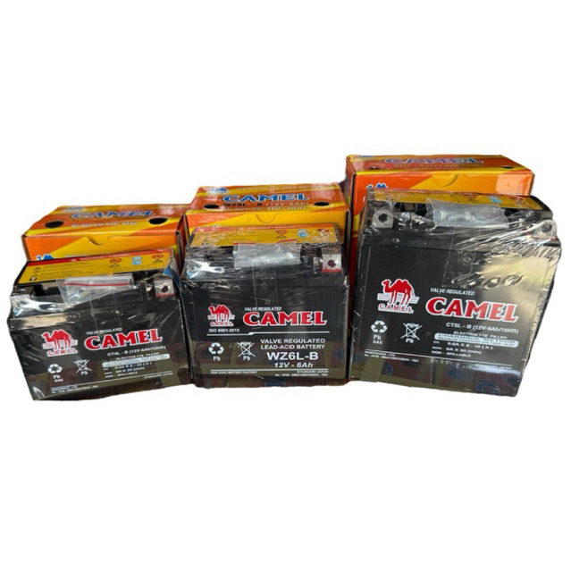 Bình Ắc Quy Xe Máy Camel 12V Chính hãng – 5Ah, 6Ah .Dùng Cho Xe Honda, Yamaha ( Mới 100%)