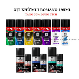 XỊT KHỬ MÙI ROMANO HƯƠNG NƯỚC HOA 195ML TẶNG 30% DUNG TÍCH