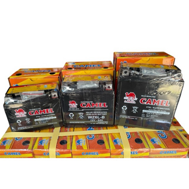 Bình Ắc Quy Xe Máy Camel 12V  - 5AH,6AH. Chính hãng Bình Mới 100%