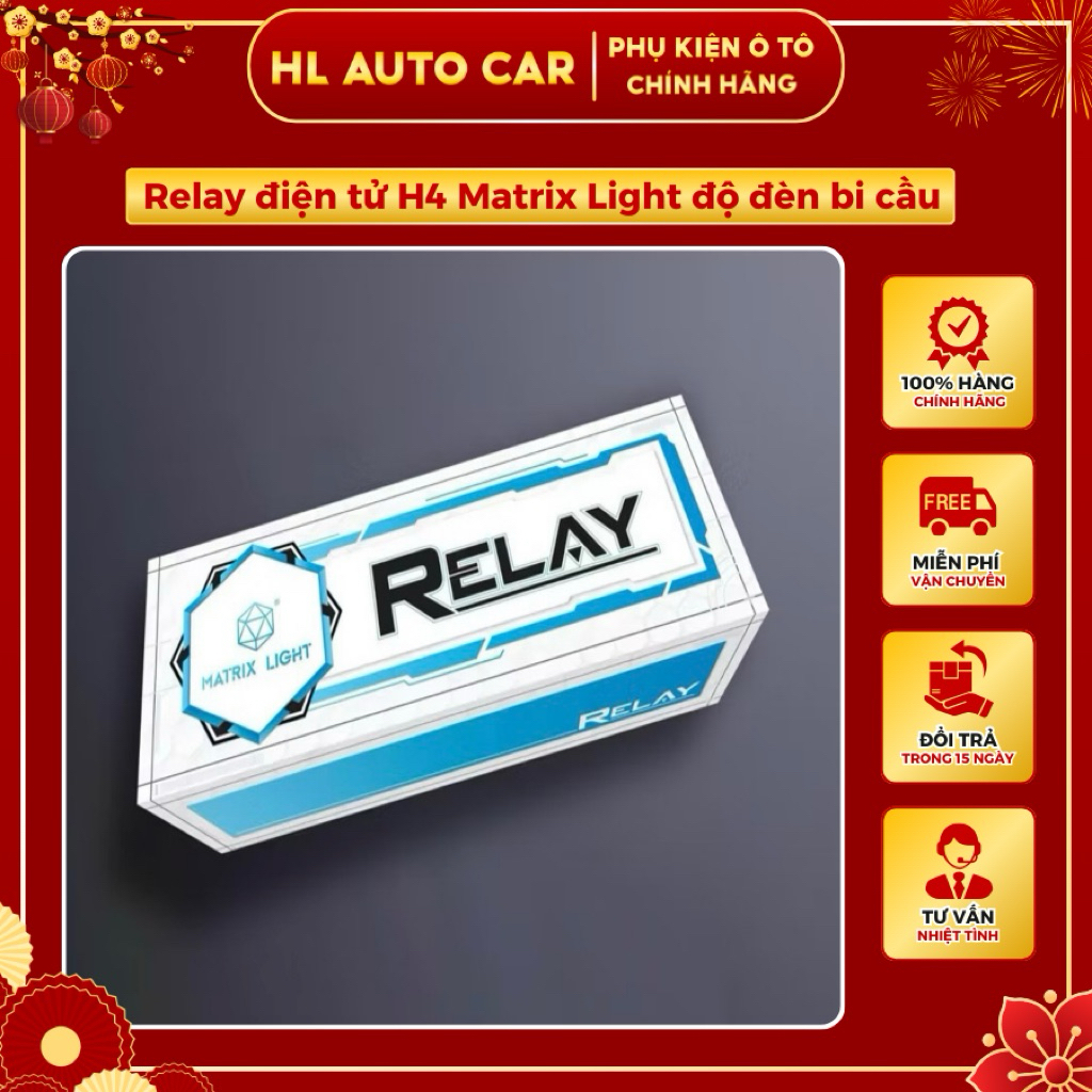 Relay H4 điện tử Matrix Light chuyên dùng độ đèn bi gầm, bi led xe ô tô