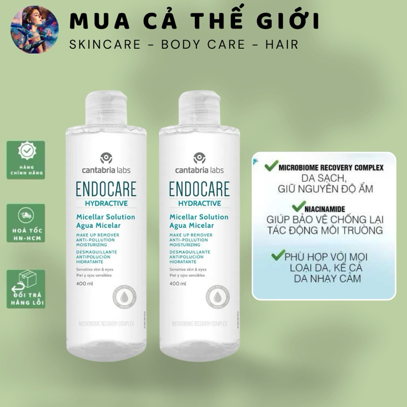 Nước tẩy trang ENDOCARE Hydractive Micellar Solution Agua Micelar