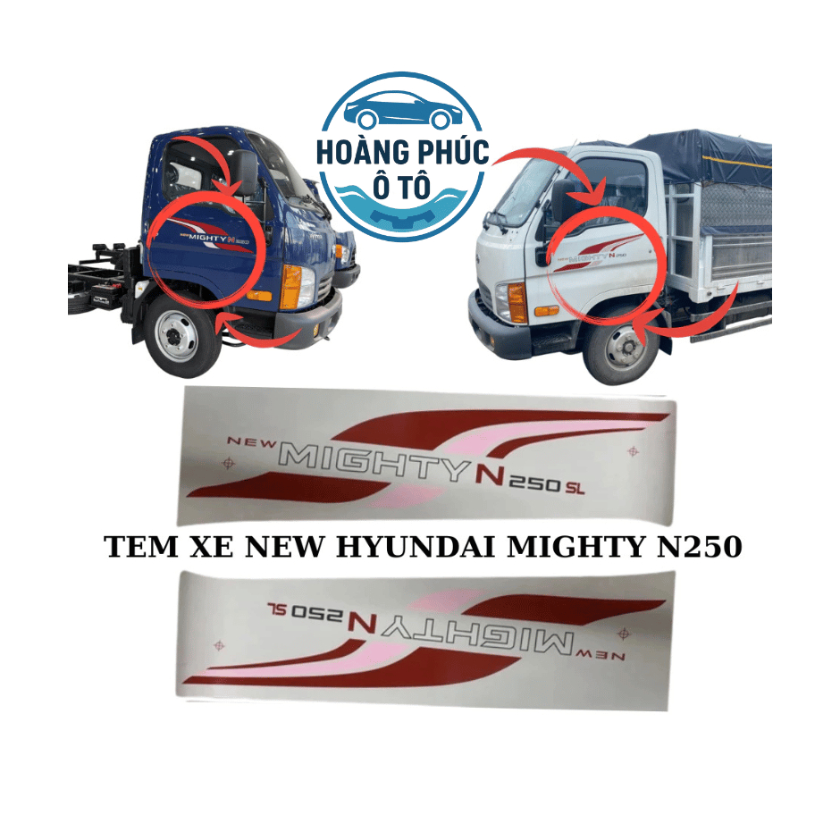 Tem cánh cửa Decal cánh cửa Hyundai NEW MIGHTY N250