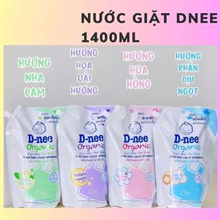 Combo 3 Túi Nước giặt Dnee túi 1400ml Thái Lan chính hãng, giặt xả an toàn cho bé sơ sinh