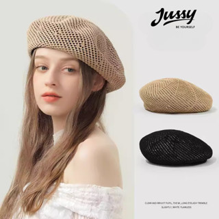  Mũ Nồi Lưới Thoáng Khí Hàn Quốc JBR02 Biến Hóa Phong Cách Jussy Official Mũ Beret Trơn Màu Vintage Size Vòng Đầu 56-60cm 