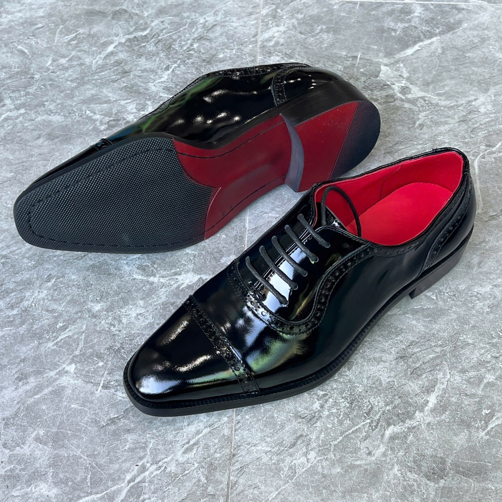 Giày Oxford Pattern Cao Cấp Oxford Captoe Brogue